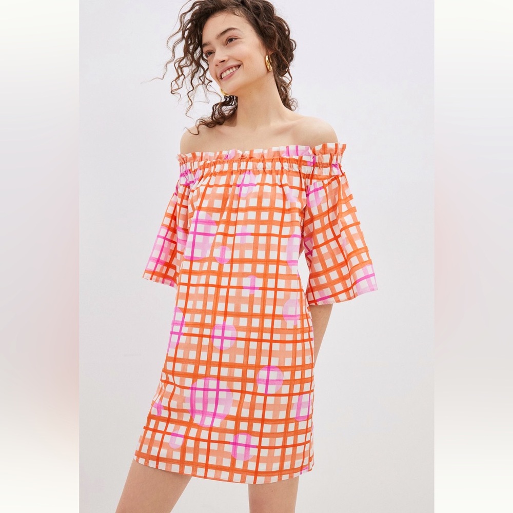 nwt ANTHROPOLOGIE Monaco Off-The-Shoulder Mini Dress by Corey Lynn Calter M, MP